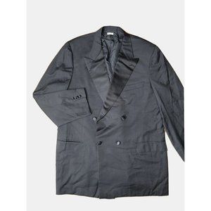 BRIONI Sulpicio 47" Men's L Suit Jacket Sport Coat Blazer Double Breasted Tuxedo